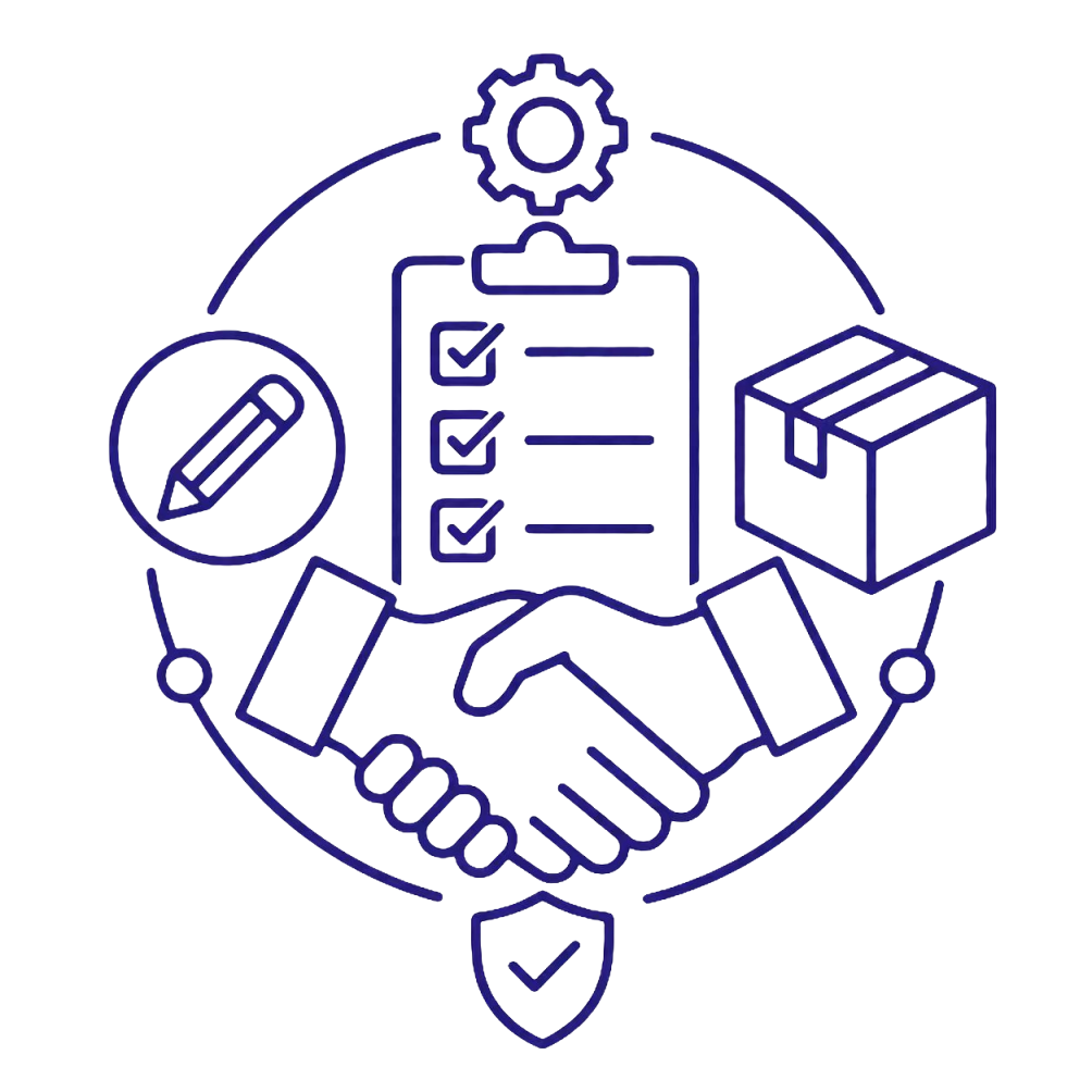 OEM ODM support icon for Redvance customization and manufacturing cooperation