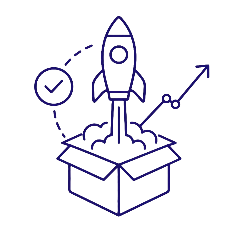 Market-ready thinking icon for Redvance product launch and scalable manufacturing support