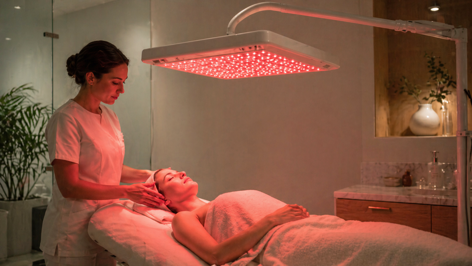 Red light therapy device for beauty care and skin wellness application