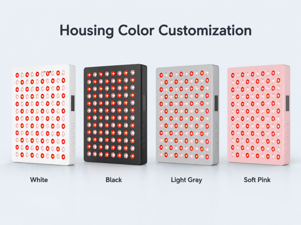 Housing color customization for red light therapy products