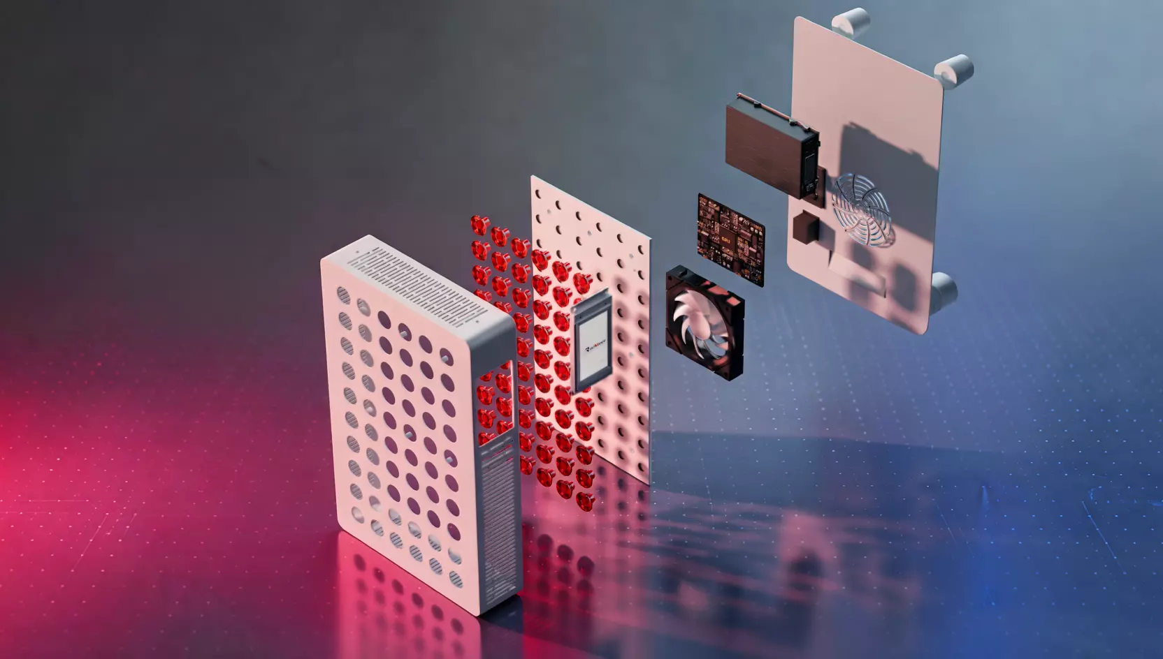 60 LED exploded architecture view